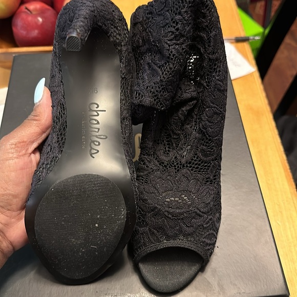 Charles David open toe bootie , black, size 9 - Picture 3 of 5